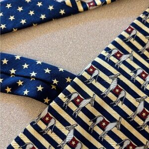 Tommy Hilfiger Democratic Donkey Stars Italian Silk Tie